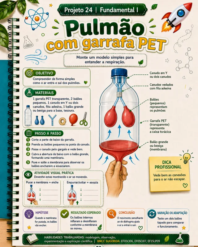 Projeto Pulmão com garrafa PET